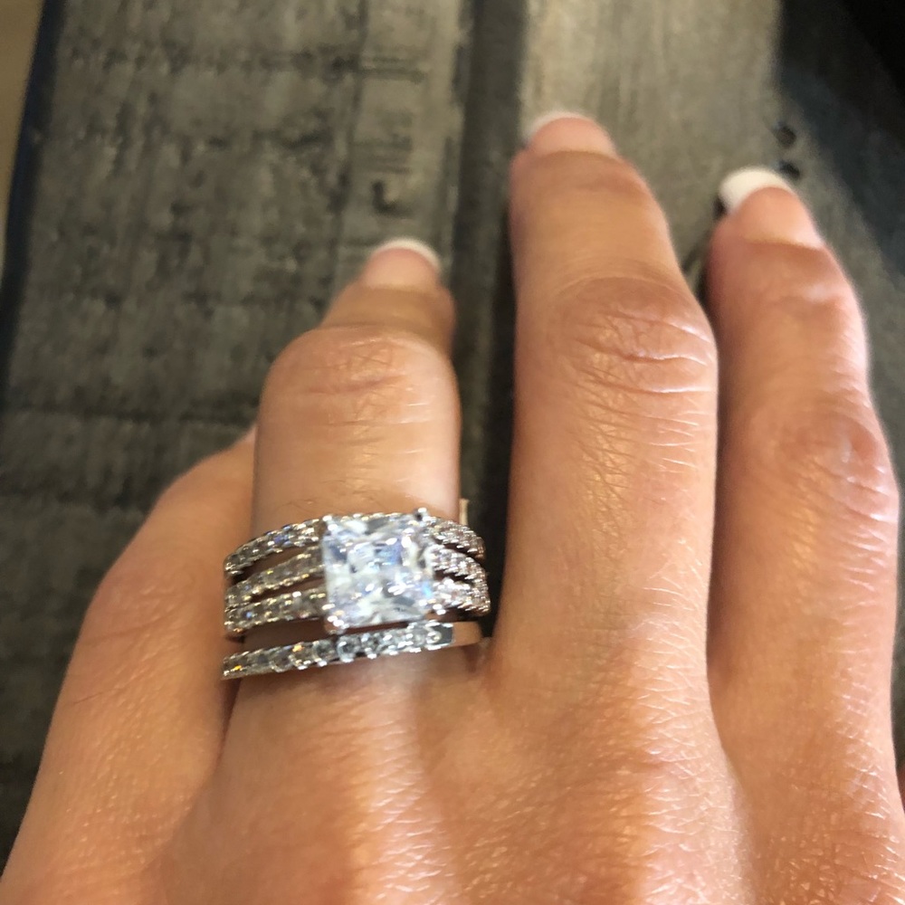 Wedding Trio Set cubic zirconia